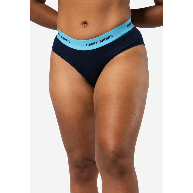Happy Shorts Happy Shorts Ladies Hipster Navy Blue 2-Pack