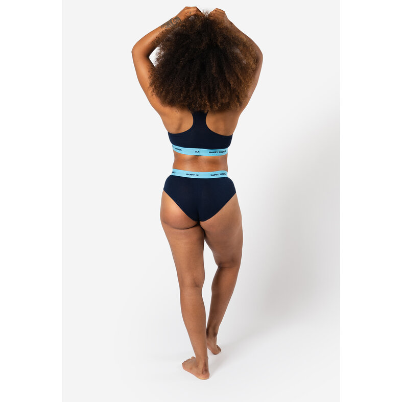 Happy Shorts Happy Shorts Ladies Hipster Navy Blue 2-Pack