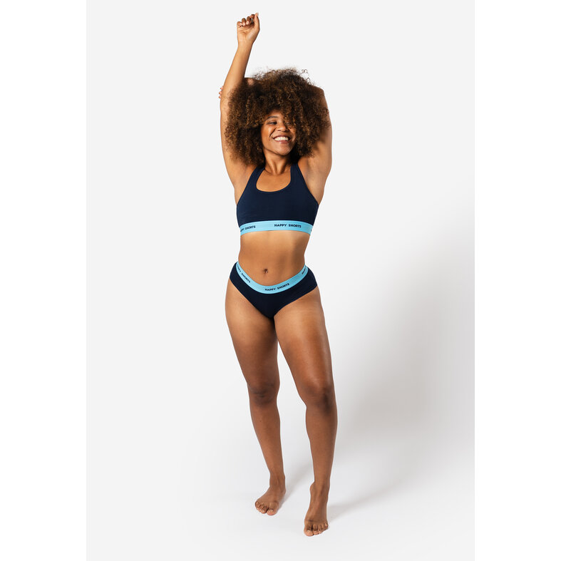 Happy Shorts Happy Shorts Dames Sport BH Bustier Blauw 2-Pack