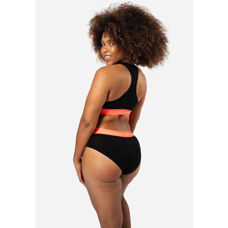 Happy Shorts Happy Shorts Dames Sport BH Bustier Zwart 2-Pack