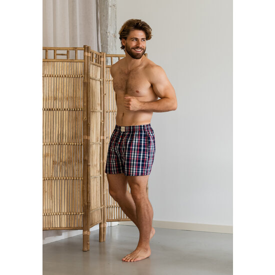 Phil & Co Phil & Co Wide Boxer Shorts Men's Woven Cotton Multipack 6-Pack D315