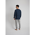 Phil & Co Phil & Co Essential Men's Pajama Set Long Blue/ Grey