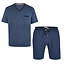 Phil & Co Phil & Co Essential Shortama Heren Korte Pyjama Katoen Blauw