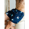 Happy Shorts Happy Shorts X Men's Wide Boxer Shorts With Inner Briefs Surfing Seagull/Ezel/Luorse Print 3-Pack