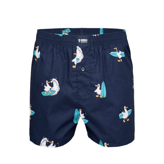 Happy Shorts Happy Shorts X Men's Wide Boxer Shorts With Inner Briefs Surfing Seagull Print