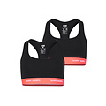 Happy Shorts Happy Shorts Ladies Sports Bra Bustier Black 2-Pack