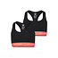 Happy Shorts Happy Shorts Ladies Sports Bra Bustier Black 2-Pack