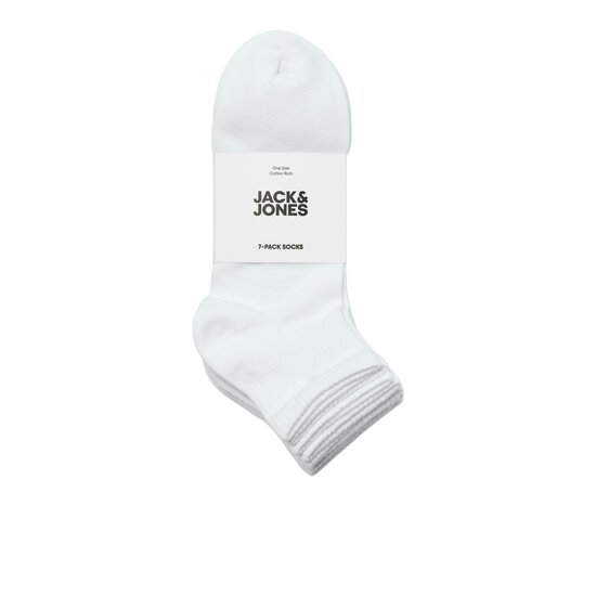 Jack & Jones Jack & Jones Men's Short Sports Socks JACLEON Tennis Socks 7-Pack White