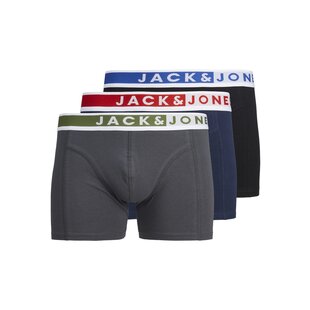 Jack & Jones Heren Plus Size Boxershorts Trunks JACKARIM Effen 3-Pack