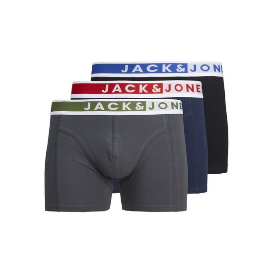 Jack & Jones Jack & Jones Heren Plus Size Boxershorts Trunks JACKARIM Effen 3-Pack