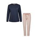 By Louise By Louise Essential Women's Pyjama Set Long Cotton Blue