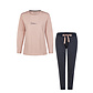 By Louise By Louise Essential Dames Pyjama Set Lang Katoen Roze
