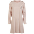 By Louise By Louise Essential Ladies Nightshirt Long Sleeve Striped Pink