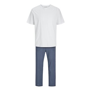 Jack & Jones Men's Pyjama Set JACBASIC White/Blue