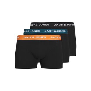 Jack & Jones Heren Boxershorts Trunks JACJONAS Zwart 3-Pack