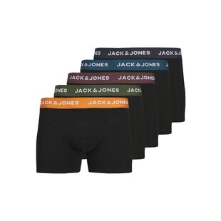 Jack & Jones Men's Plus Size Boxer Shorts Trunks JACOLIVER Black 5-Pack