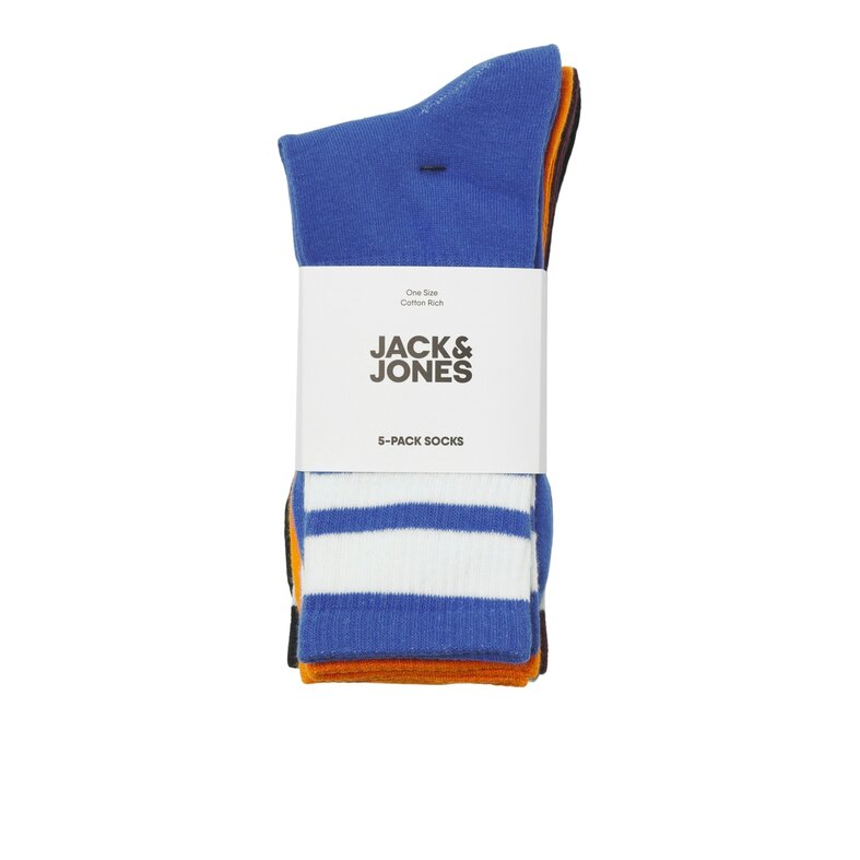 Jack & Jones Junior Jack & Jones Junior Sportsokken Jongens JACFRANCIS Tennissokken Multicolour 5-Pack