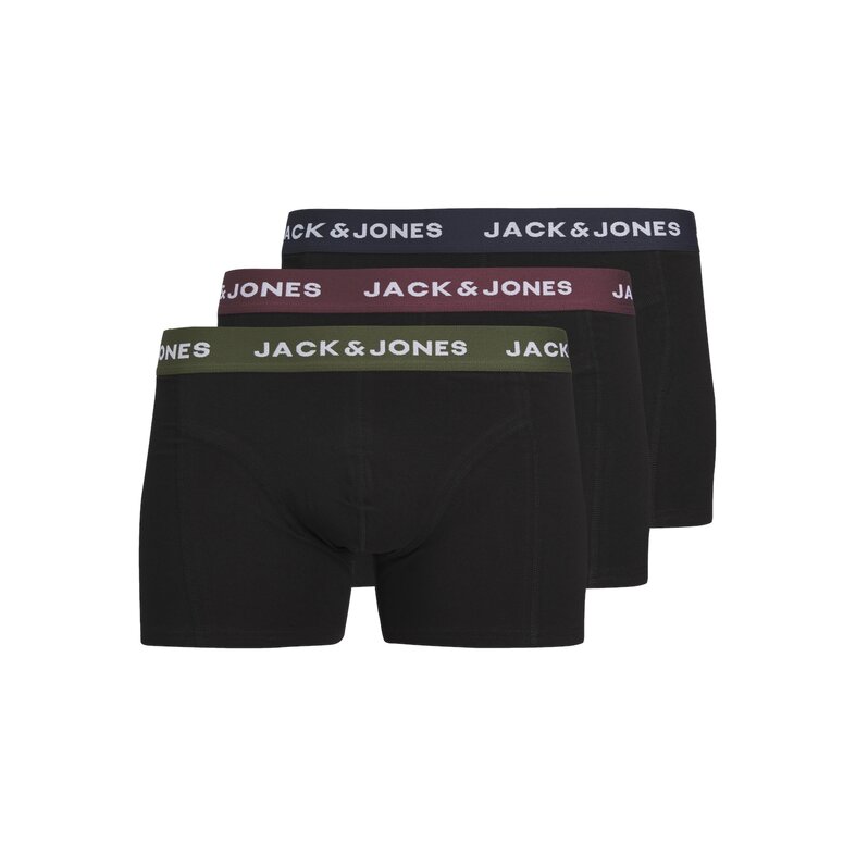 Jack & Jones Jack & Jones Men's Plus Size Boxer Shorts Trunks JACARON Black 3-Pack