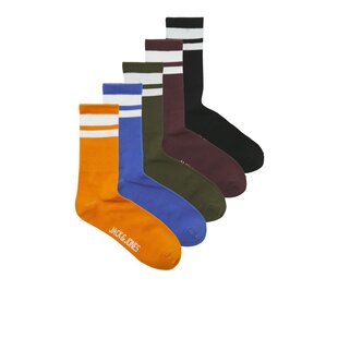 Jack & Jones Men's Sports Socks JACFRANCIS Tennis Socks Multicolour 5-Pack