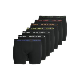 Jack & Jones Plus Size Heren Boxershorts Trunks JACBASIC Zwart 7-Pack