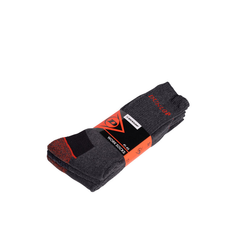 Dunlop Dunlop Men's Work Socks 3-Pack Grey