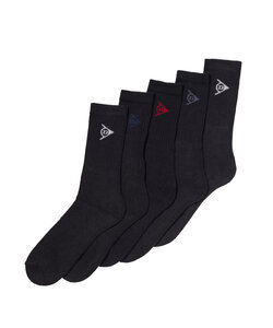 Dunlop Men's Sports Sock 5-Pack Black