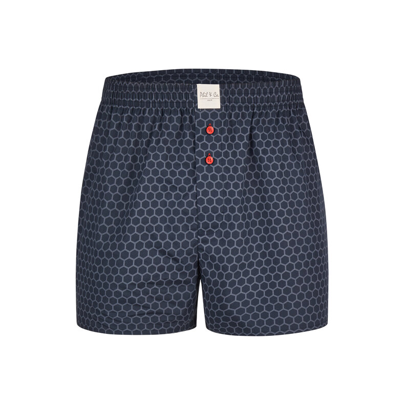 Phil & Co Phil & Co Wijde Boxershorts Heren Geweven Katoen Multipack 6-Pack D405