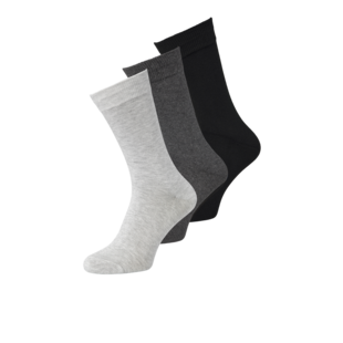 Jack & Jones Men's Socks JACBASIC Bamboo Grey/Black 3-Pack