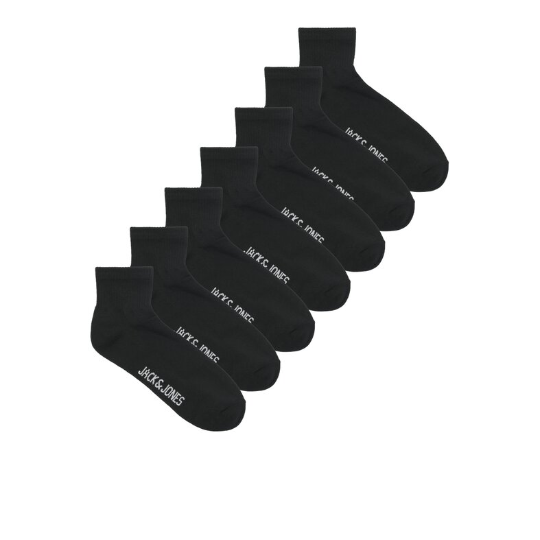 Jack & Jones Jack & Jones Heren Korte Sportsokken JACLEON Tennissokken 7-Pack Zwart