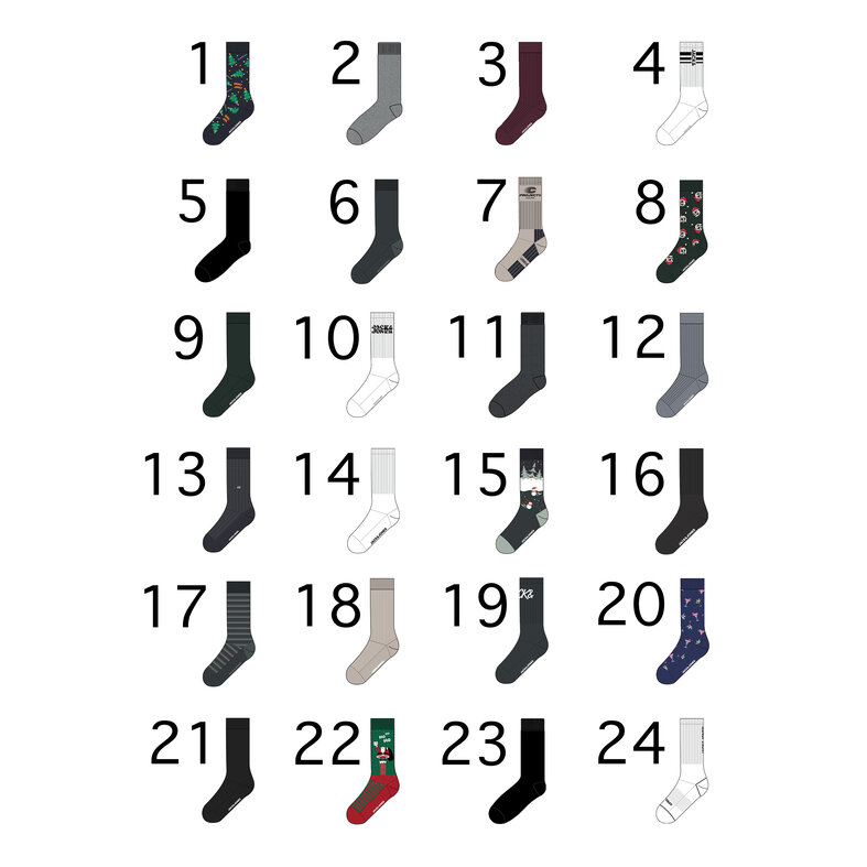 Jack & Jones Jack & Jones Mens Socks Advent Calendar 24-Pair Giftbox