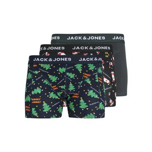 Jack & Jones Men's Plus Size Christmas Boxer Shorts Trunks JACHOLLY 3-Pack