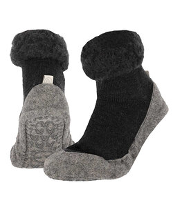 Apollo Dames / Heren Pantoffels Slofsok Antislip Wol Antraciet