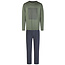 Phil & Co Phil & Co Long Men's Pyjama Set Cotton Green/Blue