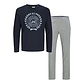Jack & Jones Junior Jack & Jones Junior Pajama Set Boys JACATHENS Dark Blue/Grey