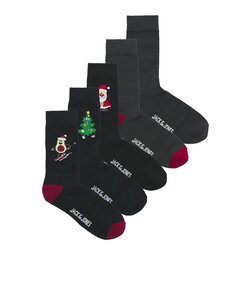 Jack & Jones Men's Christmas Socks JACXMAS 5-Pack Gift Box