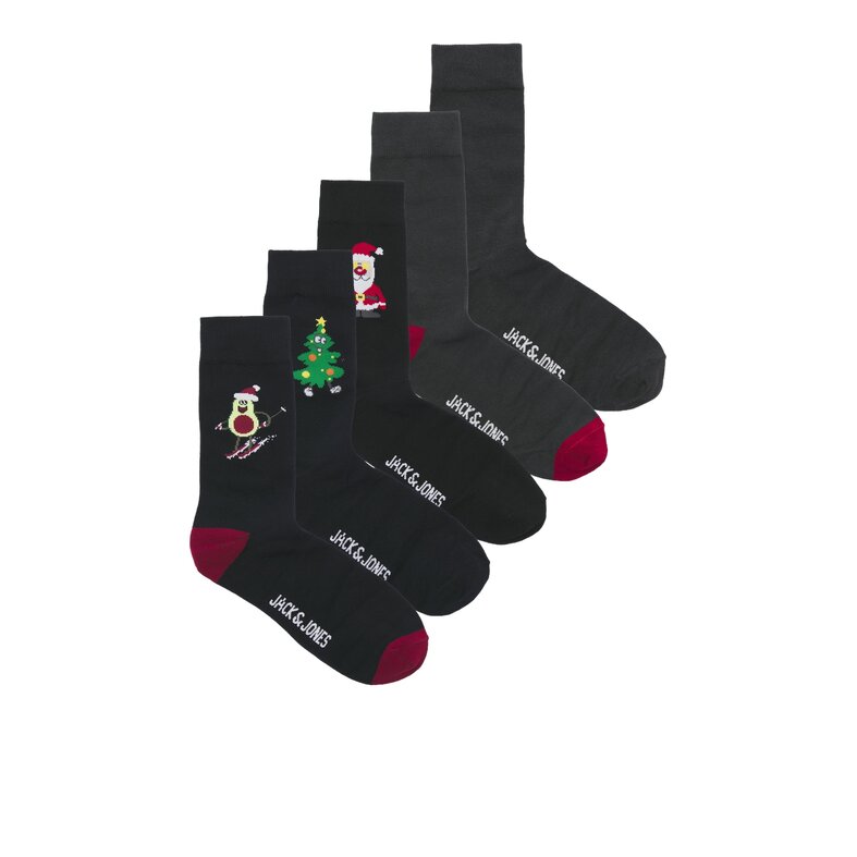 Jack & Jones Jack & Jones Heren Kerst Sokken JACXMAS 5-Pack Giftbox