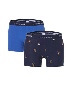 Happy Shorts Kerst Boxershorts 2-Pack Heren Reindeer Wrapped In Christmas Lights