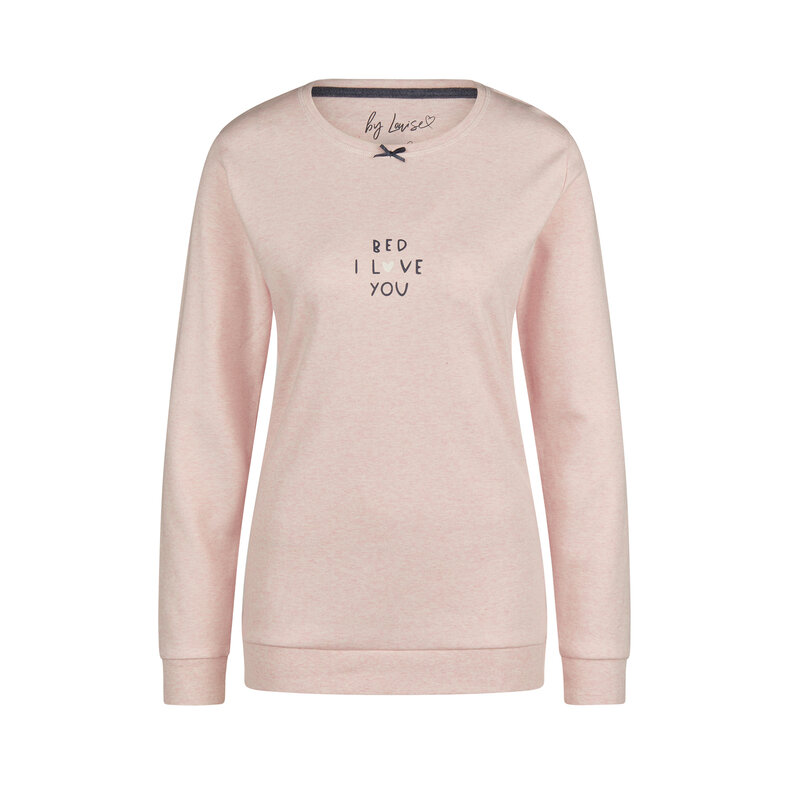 By Louise By Louise Dames Winter Pyjama Set Lang Interlock Roze