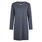 By Louise By Louise Dames Nachthemd Interlock Lange Mouw Gestipt Blauw