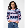 PIECES Pieces Ladies Knitted Christmas Sweater PCHOLLI XMAS Pink/Blue