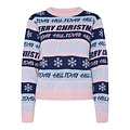 PIECES Pieces Ladies Knitted Christmas Sweater PCHOLLI XMAS Pink/Blue