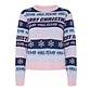 PIECES Pieces Dames Gebreide Kerst Trui PCHOLLI XMAS Roze/Blauw