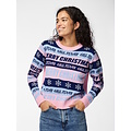 PIECES Pieces Ladies Knitted Christmas Sweater PCHOLLI XMAS Pink/Blue