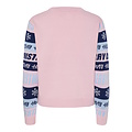 PIECES Pieces Ladies Knitted Christmas Sweater PCHOLLI XMAS Pink/Blue