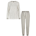 By Louise By Louise Ladies Winter Pajama Set Long Terry Star White