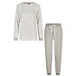 By Louise By Louise Ladies Winter Pajama Set Long Terry Star White