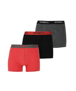 O'Neill Heren Boxershorts Trunks Rood/Grijs/Zwart 3-Pack