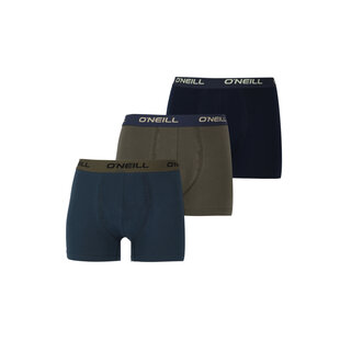 O'Neill Men's Boxer Shorts Trunks Brown/Blue 3-Pack