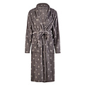 By Louise By Louise Fleece Bathrobe Ladies Dotted Anthracite