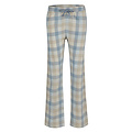 By Louise By Louise Ladies Pajama Set Long Flannel Checkered Blue